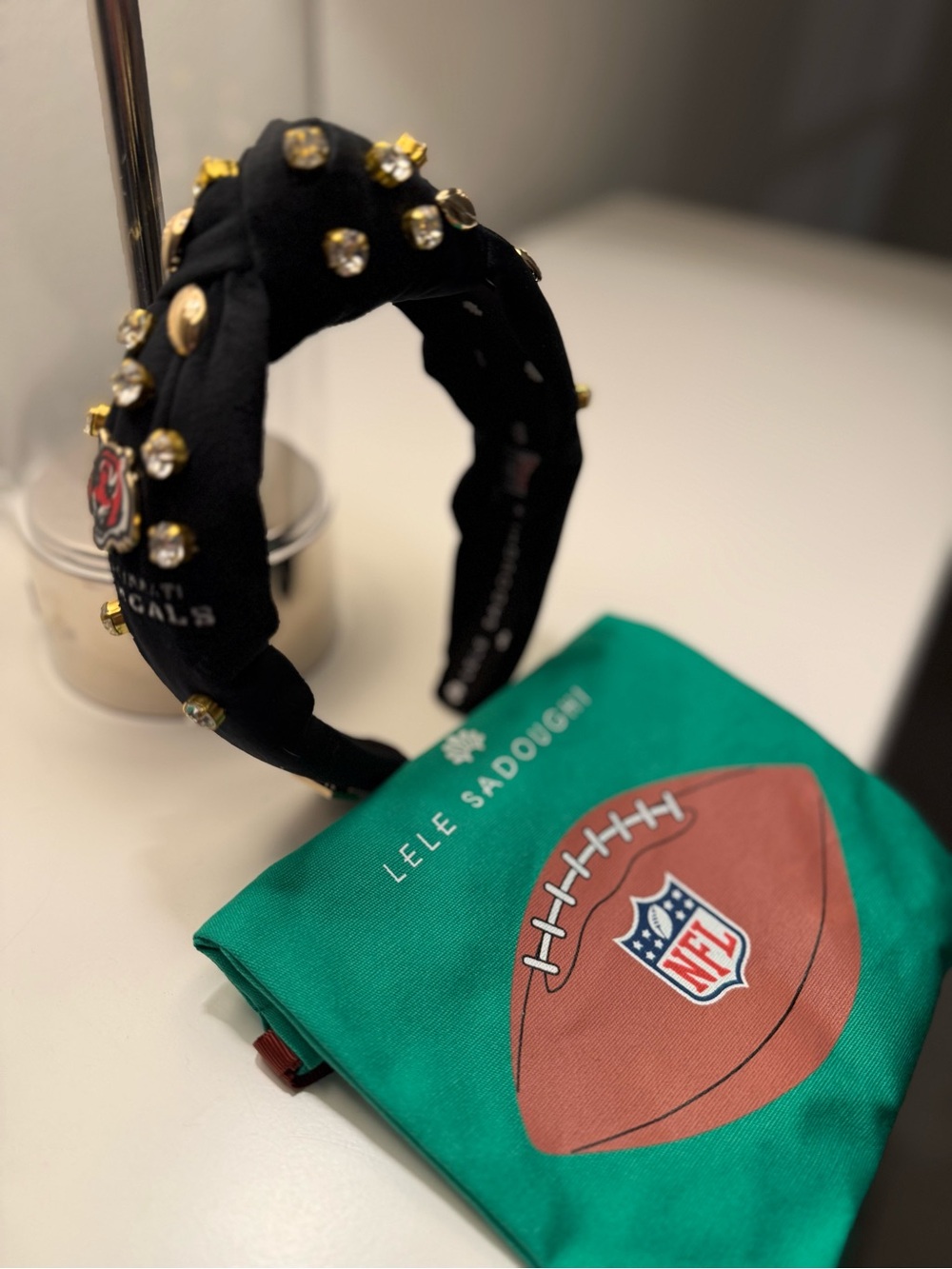 Lele Sadoughi Cincinnati Bengals Knotted headband